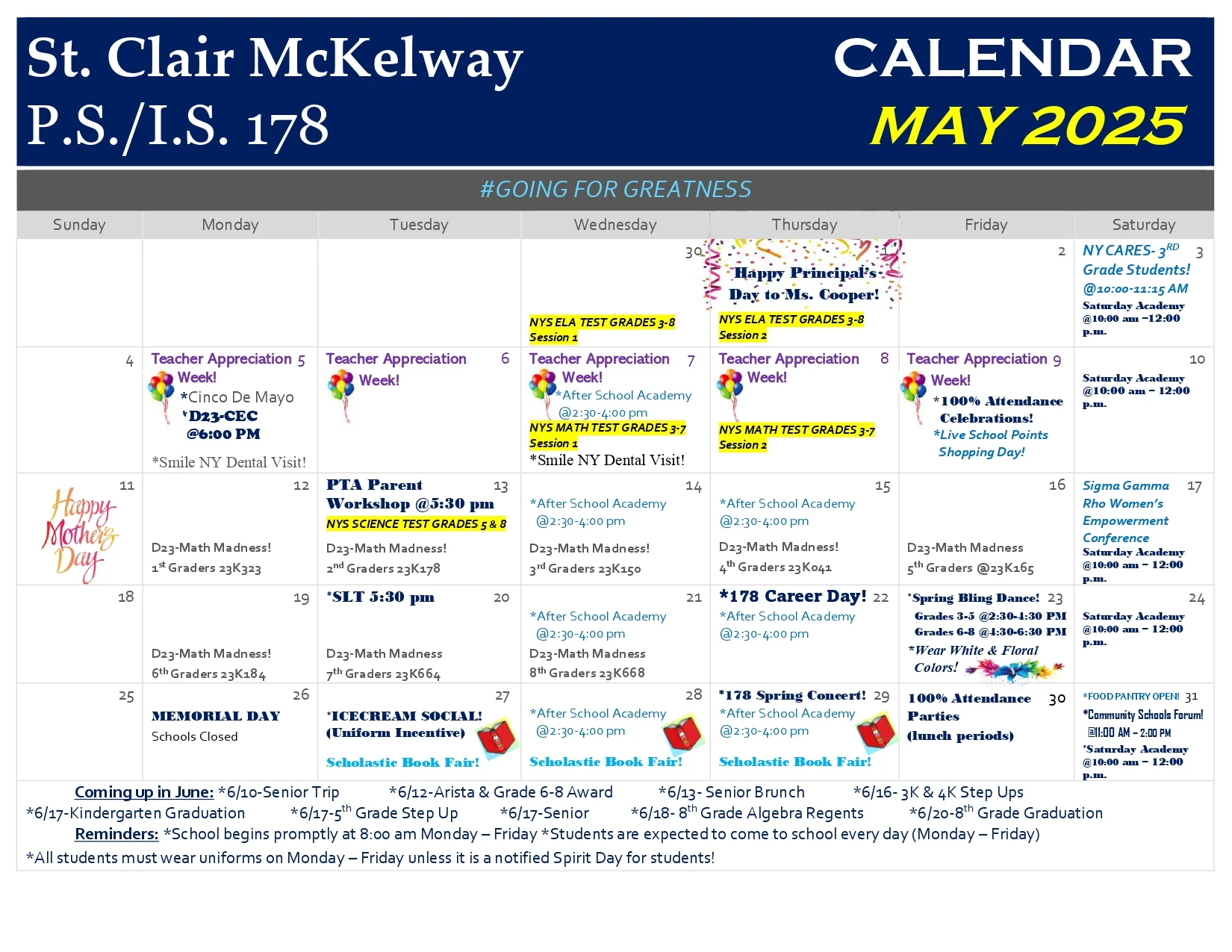 Calendario Mayo 2025